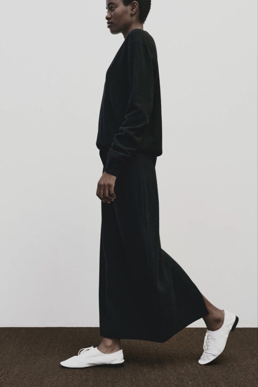 Mijeong Park - Cashmere Blend Knit Midi Skirt - Black - Skirts - YUCCA, Women’s clothing store Denver, shop local.