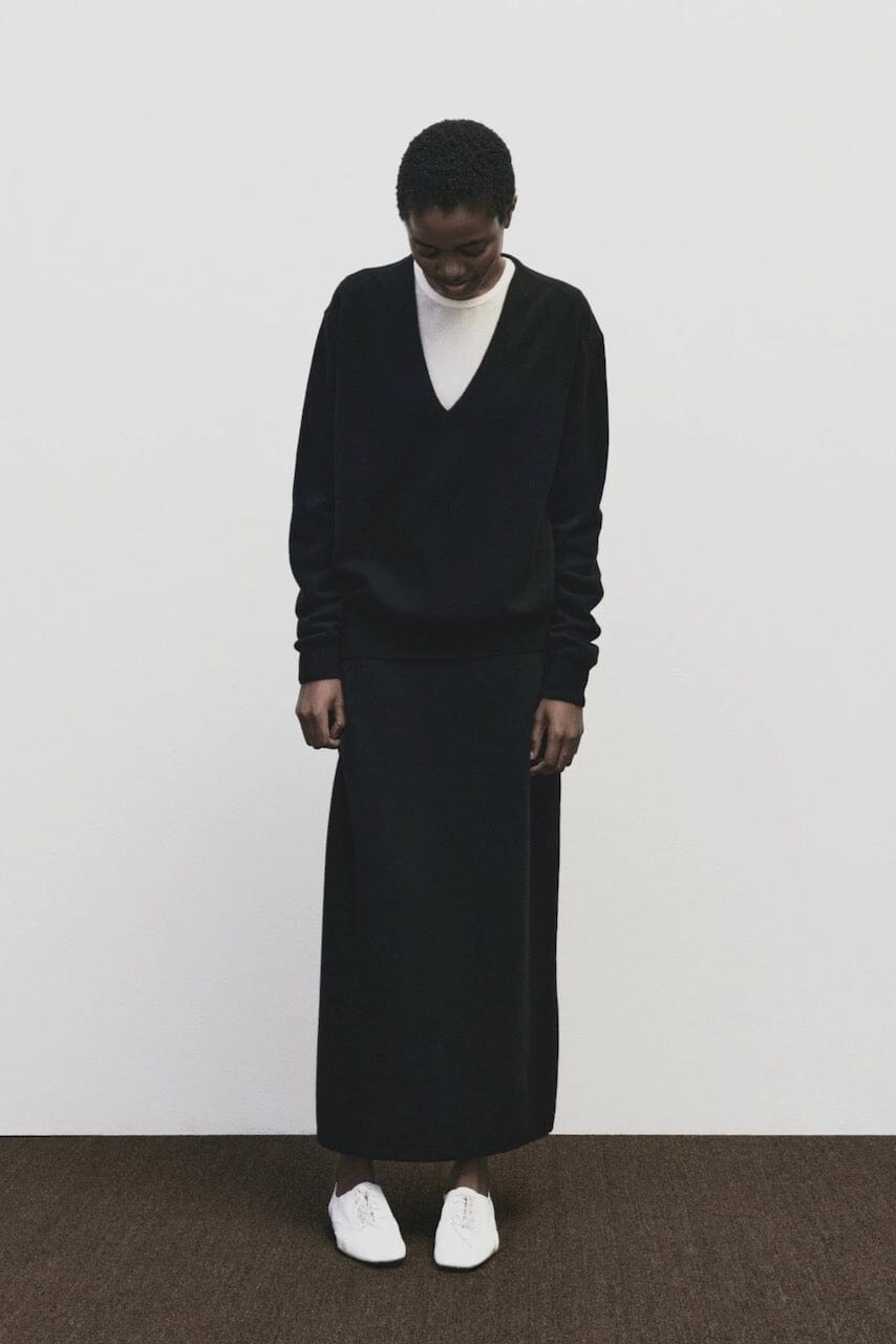 Mijeong Park - Cashmere Blend V-Neck Knit - Black - Sweater - YUCCA, Yucca store Denver, women’s clothing boutique near me.