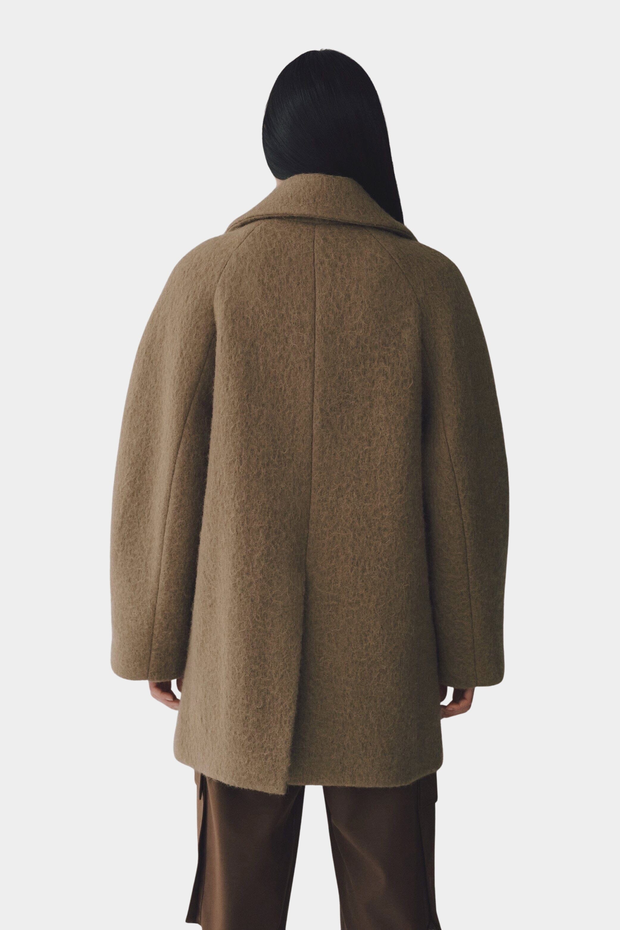 Mijeong Park | Wool & Alpaca Blend Boucle Coat In Camel - SHOP YUCCA Coats & Jackets MIJEONG PARK - YUCCA 
