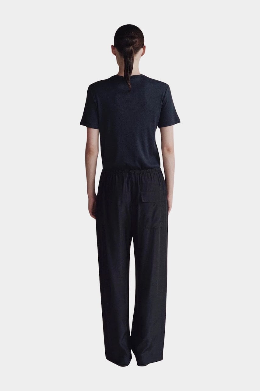 Mijeong Park - Cotton Tencel Ribbed T-Shirt - Navy - Shirts & Tops - YUCCA, Yucca store Denver, women's high quality tops.