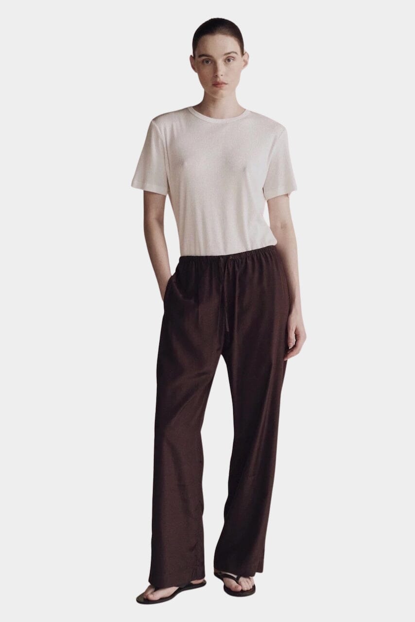 Mijeong Park - Cotton Tencel Ribbed T-Shirt - White - Shirts & Tops - YUCCA, Yucca store Denver, women’s high quality tops.