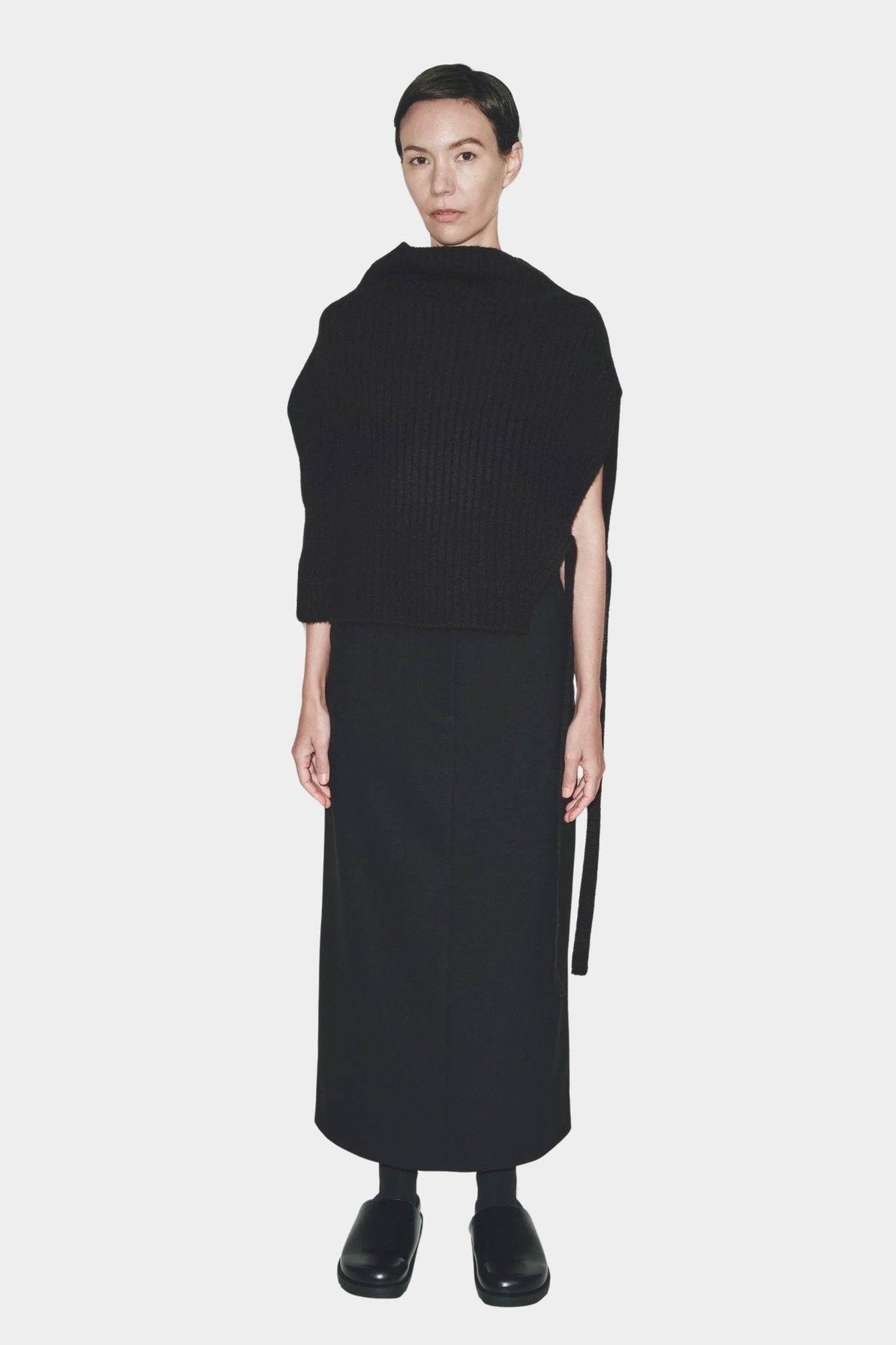Mijeong Park - Neck Warmer - Black - Knitwear - YUCCA, ageless fashion, at the moment clothes, elevated basics.