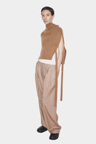 Mijeong Park - Neck Warmer - Camel - Knitwear - YUCCA, ageless fashion, at the moment clothes, elevated basics.