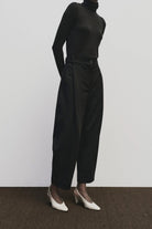 Mijeong Park | Roll Neck Jersey Top In Black - SHOP YUCCA Shirts & Tops MIJEONG PARK - YUCCA 