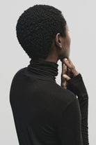 Mijeong Park | Roll Neck Jersey Top In Black - SHOP YUCCA Shirts & Tops MIJEONG PARK - YUCCA 