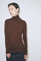 Mijeong Park | Roll Neck Jersey Top In Brown - SHOP YUCCA Shirts & Tops MIJEONG PARK - YUCCA 