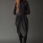 Front view of the graphite roll neck jersey top at SHOP YUCCA in Denver.