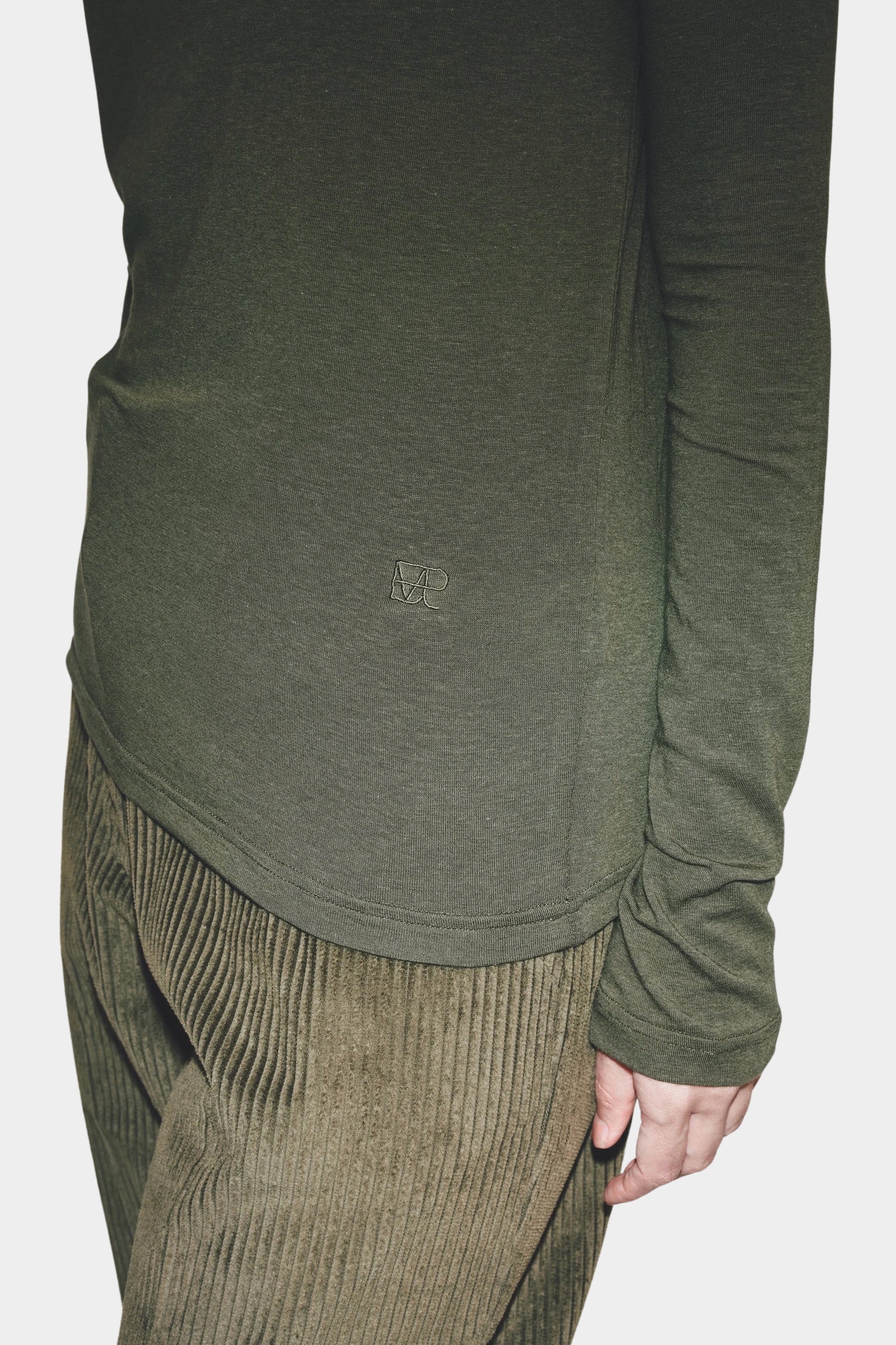 Mijeong Park - Roll Neck Jersey Top - Olive - Shirts & Tops - YUCCA, Yucca store Denver, women’s clothing boutique near me.