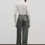 White slim fit roll neck jersey top in lightweight Tencel cotton by Mijeong Park