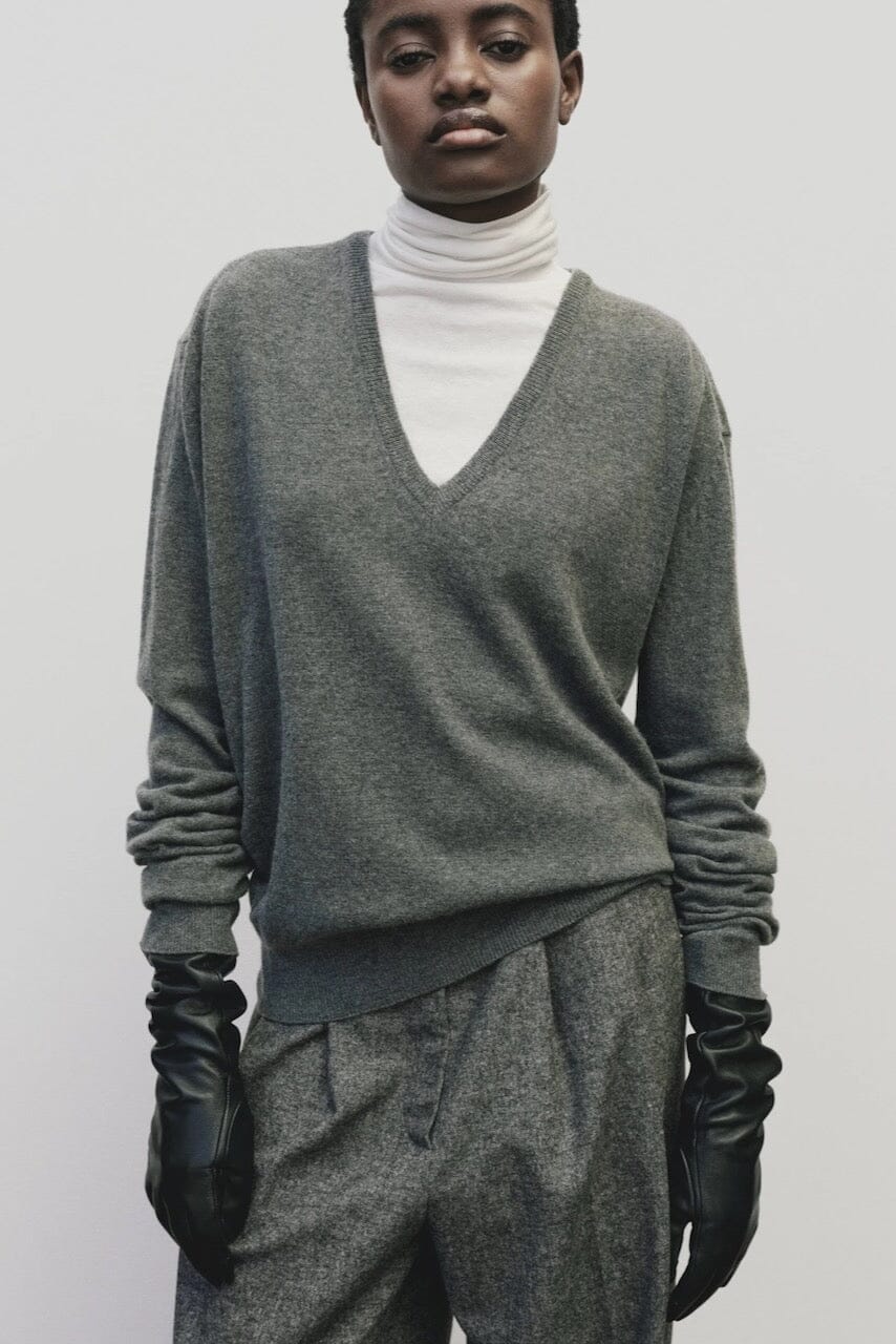 White slim fit roll neck jersey top in lightweight Tencel cotton by Mijeong Park