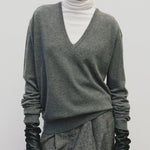 White slim fit roll neck jersey top in lightweight Tencel cotton by Mijeong Park