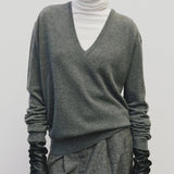 White slim fit roll neck jersey top in lightweight Tencel cotton by Mijeong Park