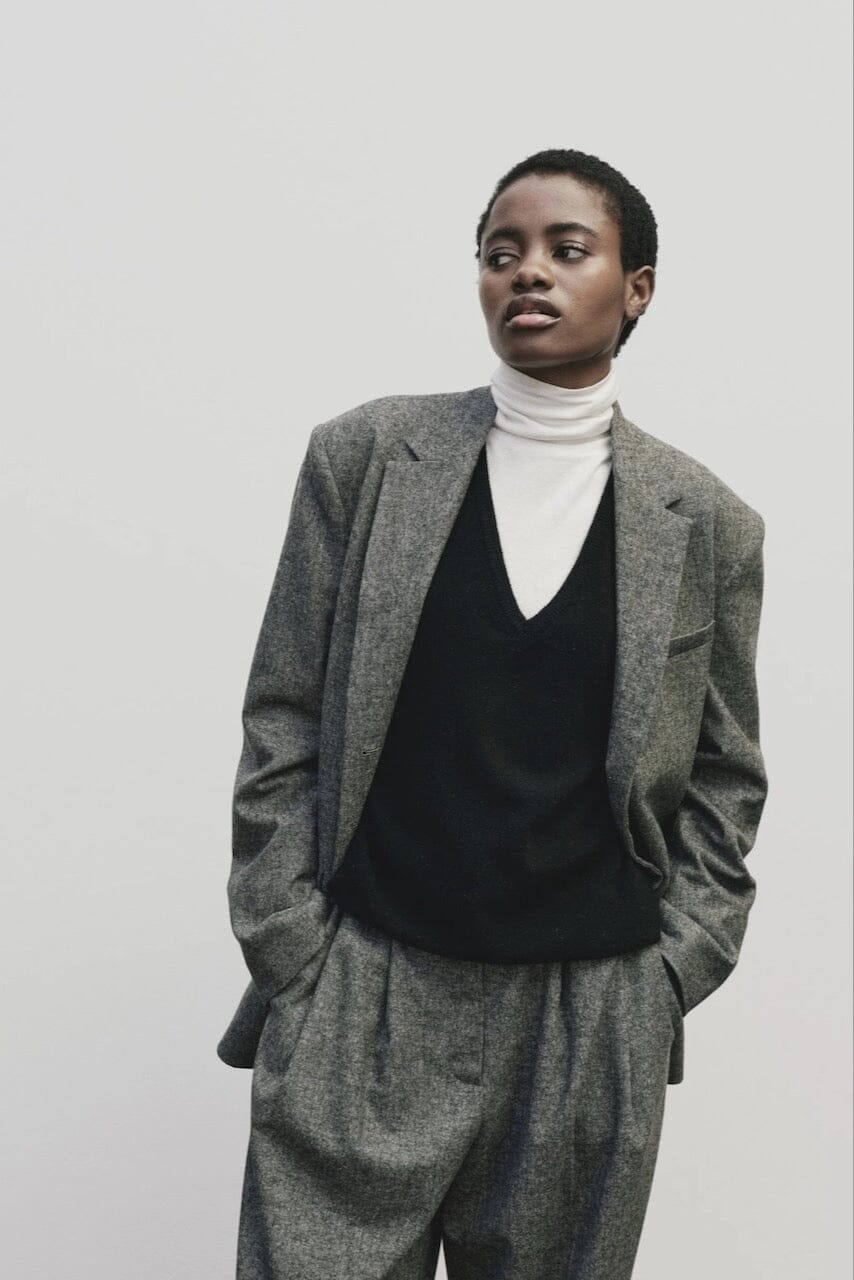 Mijeong Park - Roll Neck Jersey Top - White - Shirts & Tops - YUCCA, Yucca store Denver, women’s clothing boutique near me.