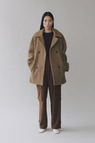 Mijeong Park | Wool & Alpaca Blend Boucle Coat In Camel - SHOP YUCCA Coats & Jackets MIJEONG PARK - YUCCA 