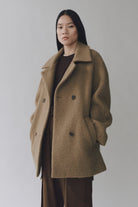 Mijeong Park | Wool & Alpaca Blend Boucle Coat In Camel - SHOP YUCCA Coats & Jackets MIJEONG PARK - YUCCA 