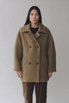 Mijeong Park | Wool & Alpaca Blend Boucle Coat In Camel - SHOP YUCCA Coats & Jackets MIJEONG PARK - YUCCA 