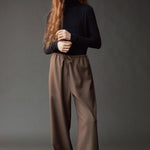 Front view of the Mijeong Park Wool Blend Drawstring Pants at SHOP YUCCA in Denver