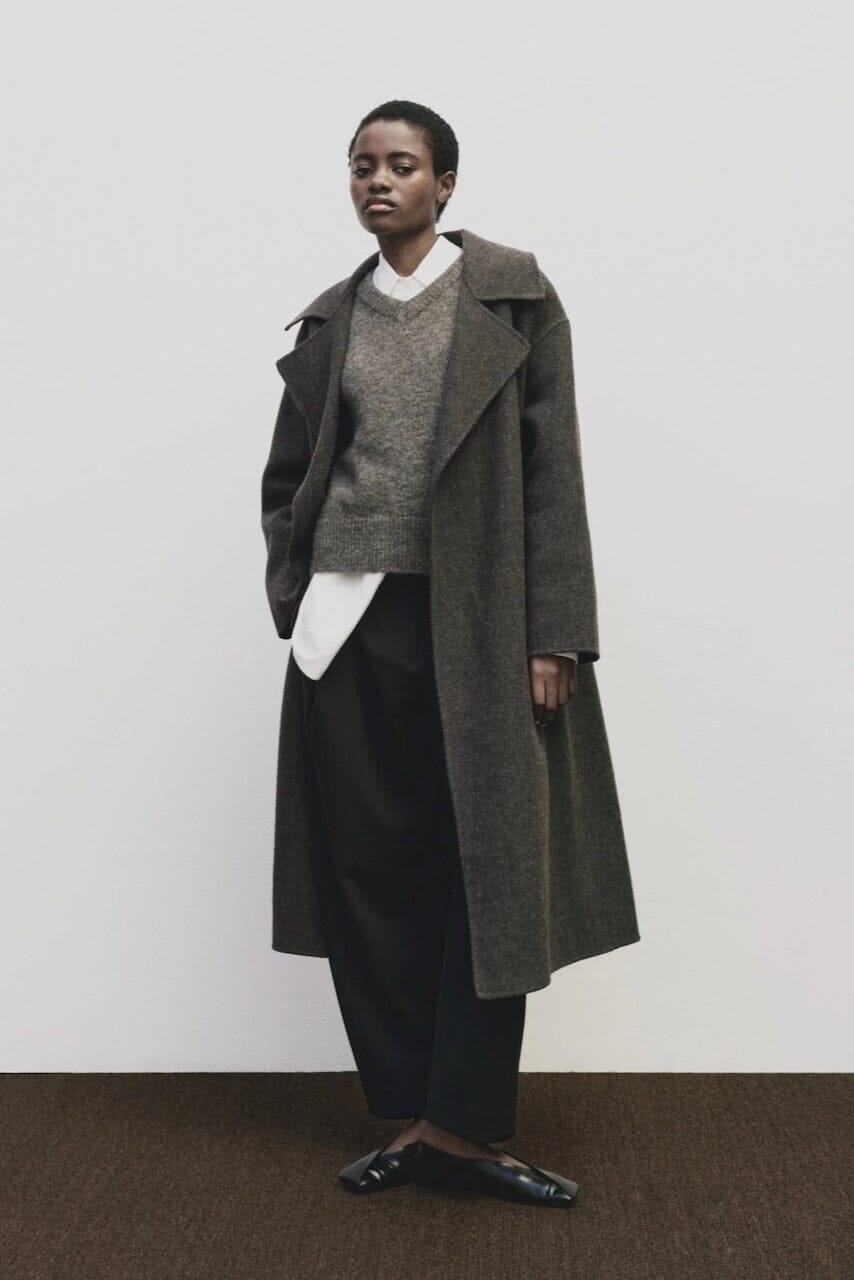 Mijeong Park - Wool Blend V-Neck Vest - Heather Brown - Shirts & Tops - YUCCA, boutique near me, women’s quality knitwear.