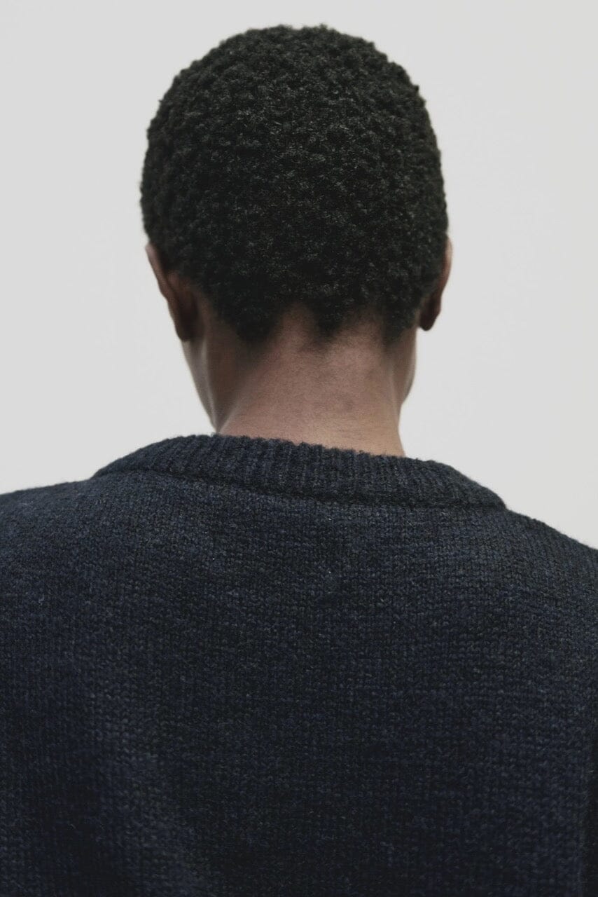 Mijeong Park - Wool Blend V-Neck Vest - Navy - Shirts & Tops - YUCCA, Yucca store Denver, women’s clothing boutique near me.