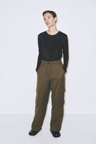 Mijeong Park | Wool Tencel Crewneck In Black - SHOP YUCCA Shirts & Tops MIJEONG PARK - YUCCA 