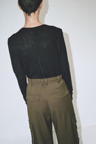 Mijeong Park | Wool Tencel Crewneck In Black - SHOP YUCCA Shirts & Tops MIJEONG PARK - YUCCA 