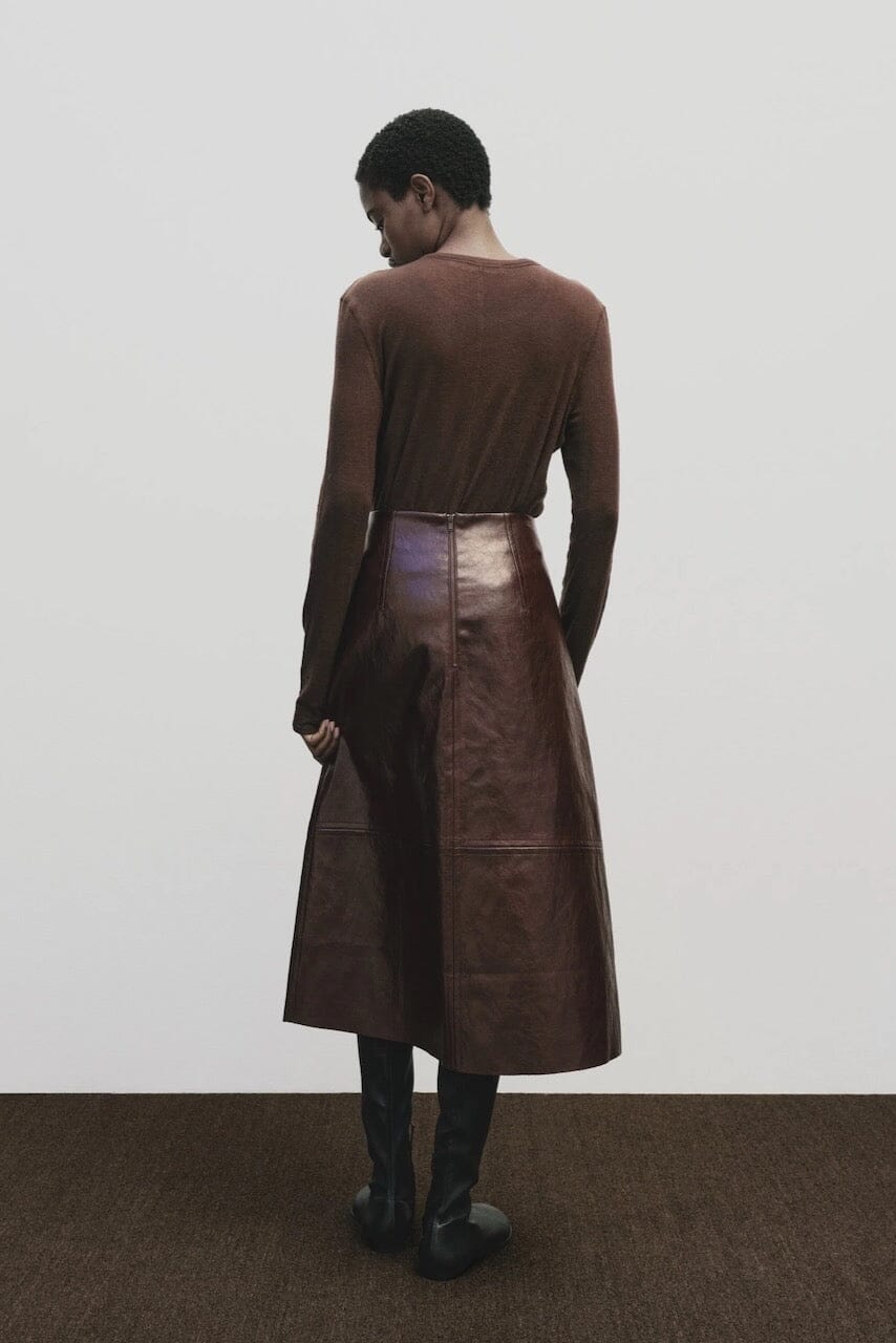 Mijeong Park - Wool Tencel Crewneck - Brown - Shirts & Tops - YUCCA, Yucca store Denver, women’s clothing boutique near me.