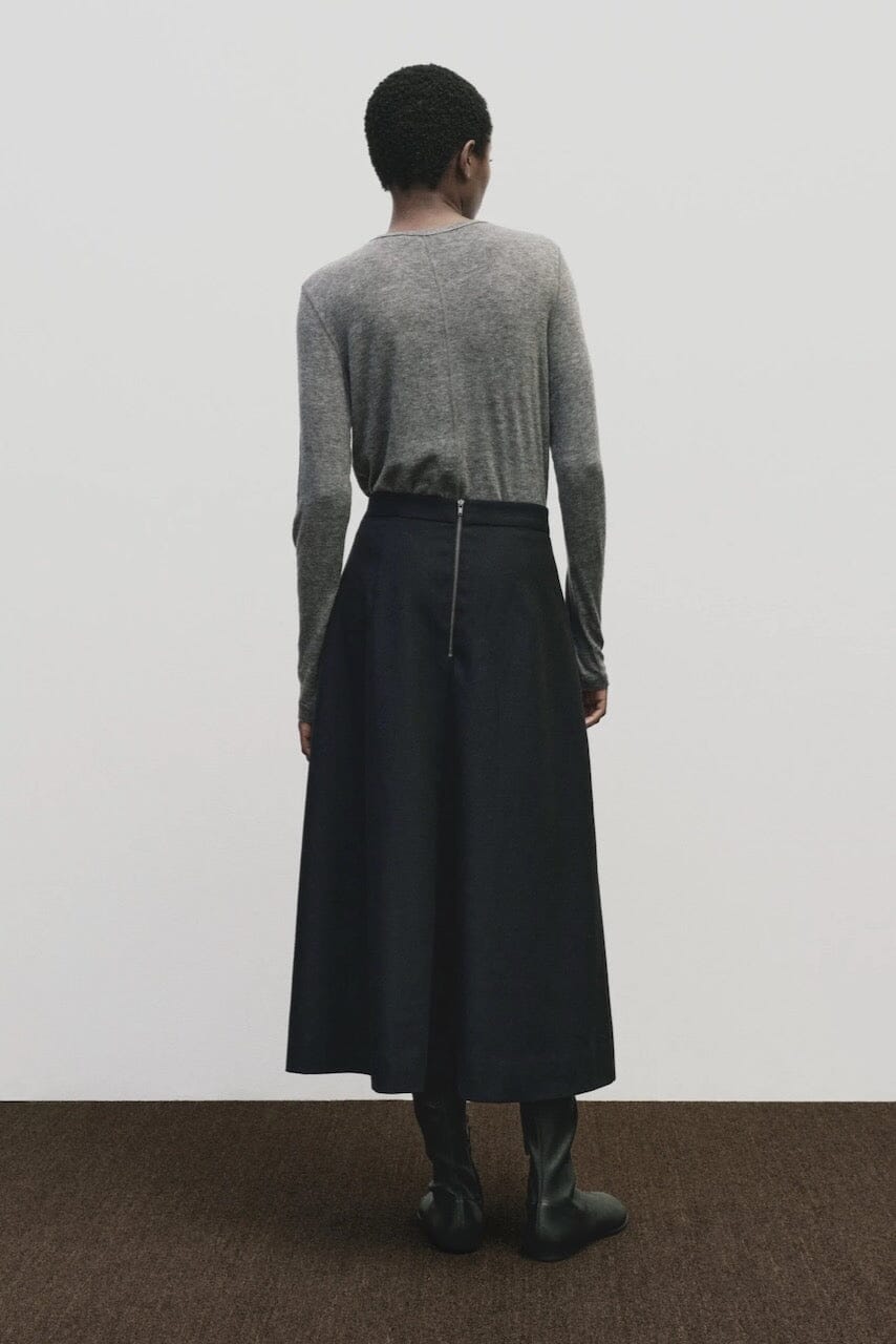 Mijeong Park - Wool Tencel Crewneck - Heather Gray - Shirts & Tops - YUCCA, boutiques near me, women’s high quality tops.