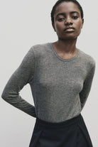 Mijeong Park | Wool Tencel Crewneck In Heather Gray - SHOP YUCCA Shirts & Tops MIJEONG PARK - YUCCA 