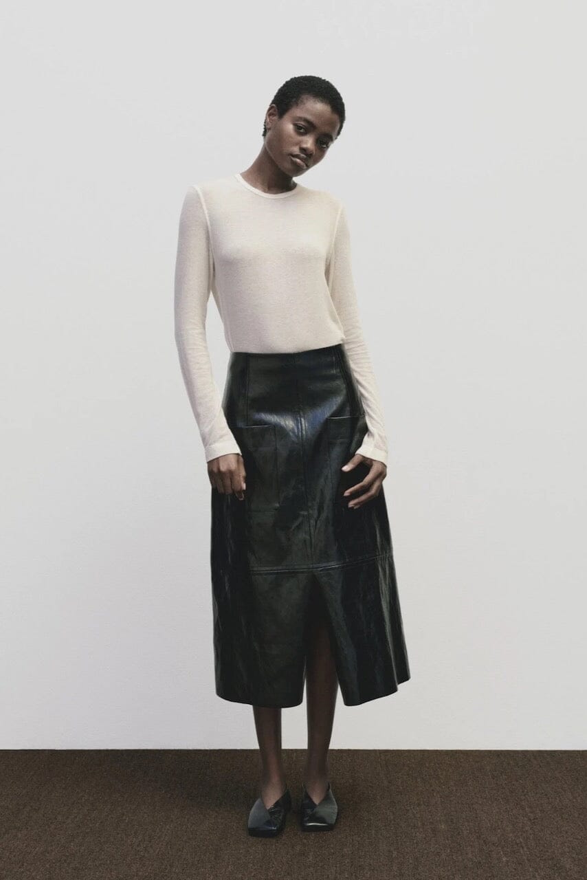 Mijeong Park - Wool Tencel Crewneck - Ivory - Shirts & Tops - YUCCA, high quality capsule wardrobe, boutiques near me.