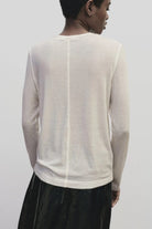 Mijeong Park | Wool Tencel Crewneck In Ivory - SHOP YUCCA Shirts & Tops MIJEONG PARK - YUCCA 