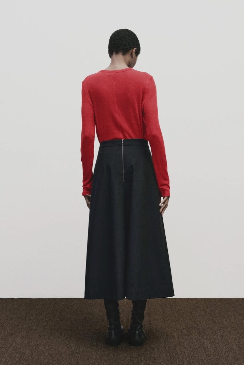 Mijeong Park | Wool Tencel Crewneck In Red - SHOP YUCCA Shirts & Tops MIJEONG PARK - YUCCA 