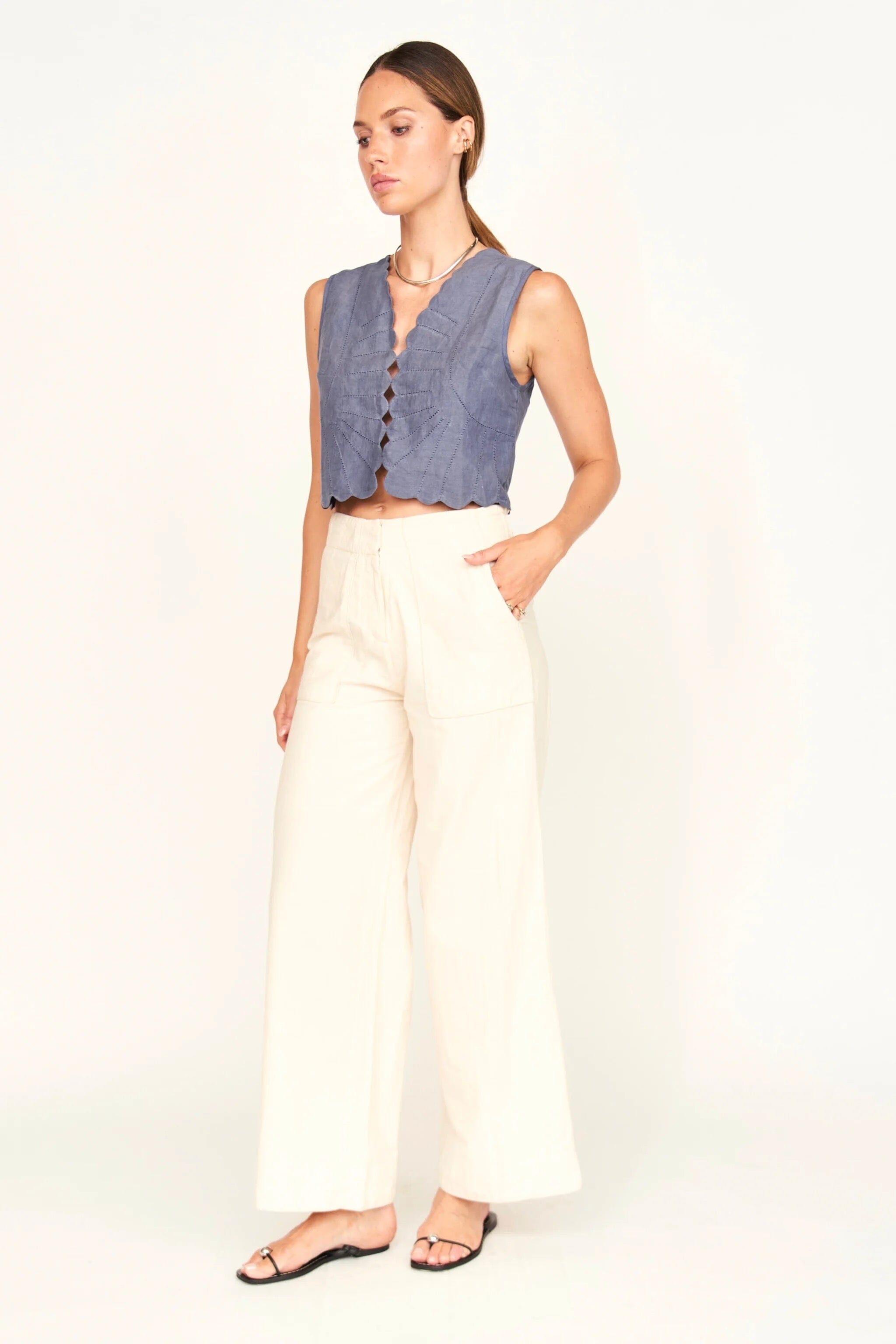 Mirth | Barcelona Sunrise Top In Pond - SHOP YUCCA Tank Top MIRTH - YUCCA 