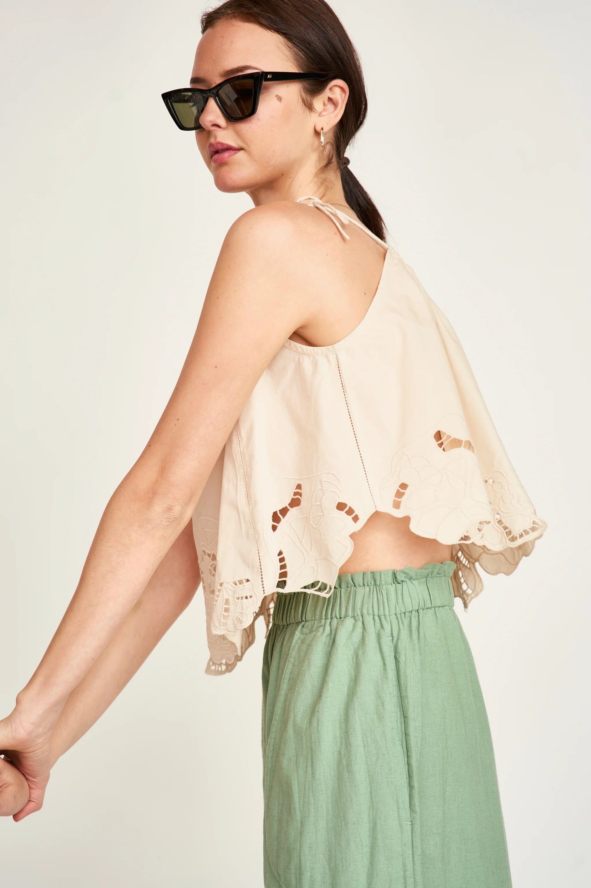Mirth | Goa Cutwork Tank in Parchment - SHOP YUCCA Tank Top MIRTH - YUCCA 