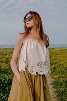 Mirth | Goa Cutwork Tank in Parchment - SHOP YUCCA Tank Top MIRTH - YUCCA 