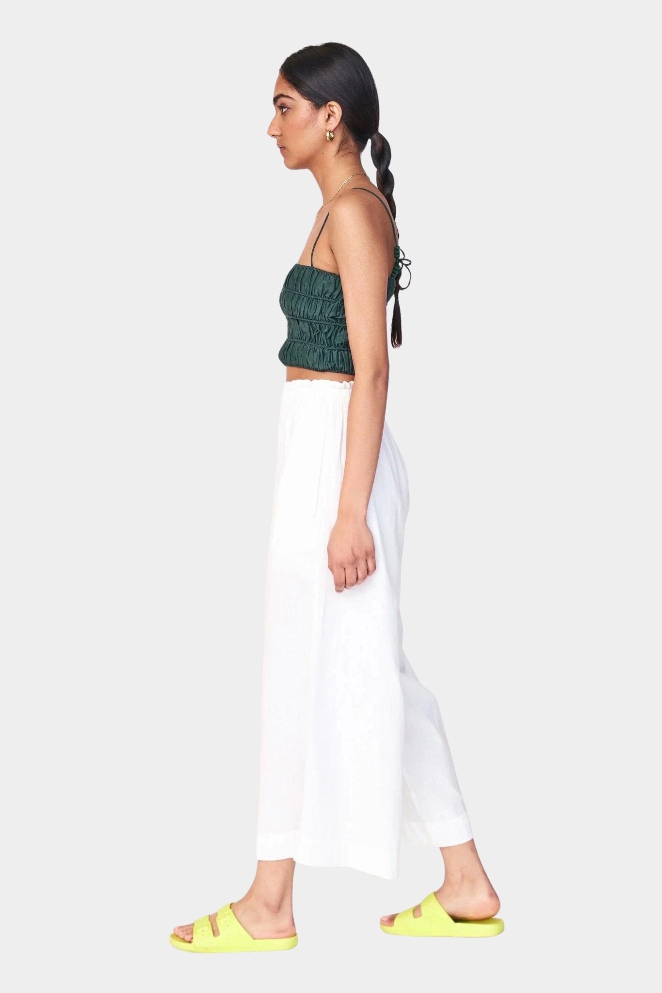 Mirth | Mirth Pant In White - SHOP YUCCA Pants MIRTH - YUCCA, Women’s clothing store Denver, women’s Japanese clothing website, clothing boutiques near me, women’s elevated trousers.