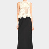 Santyani Crochet Floral Tank, Cream