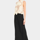 Santyani Crochet Floral Tank, Cream