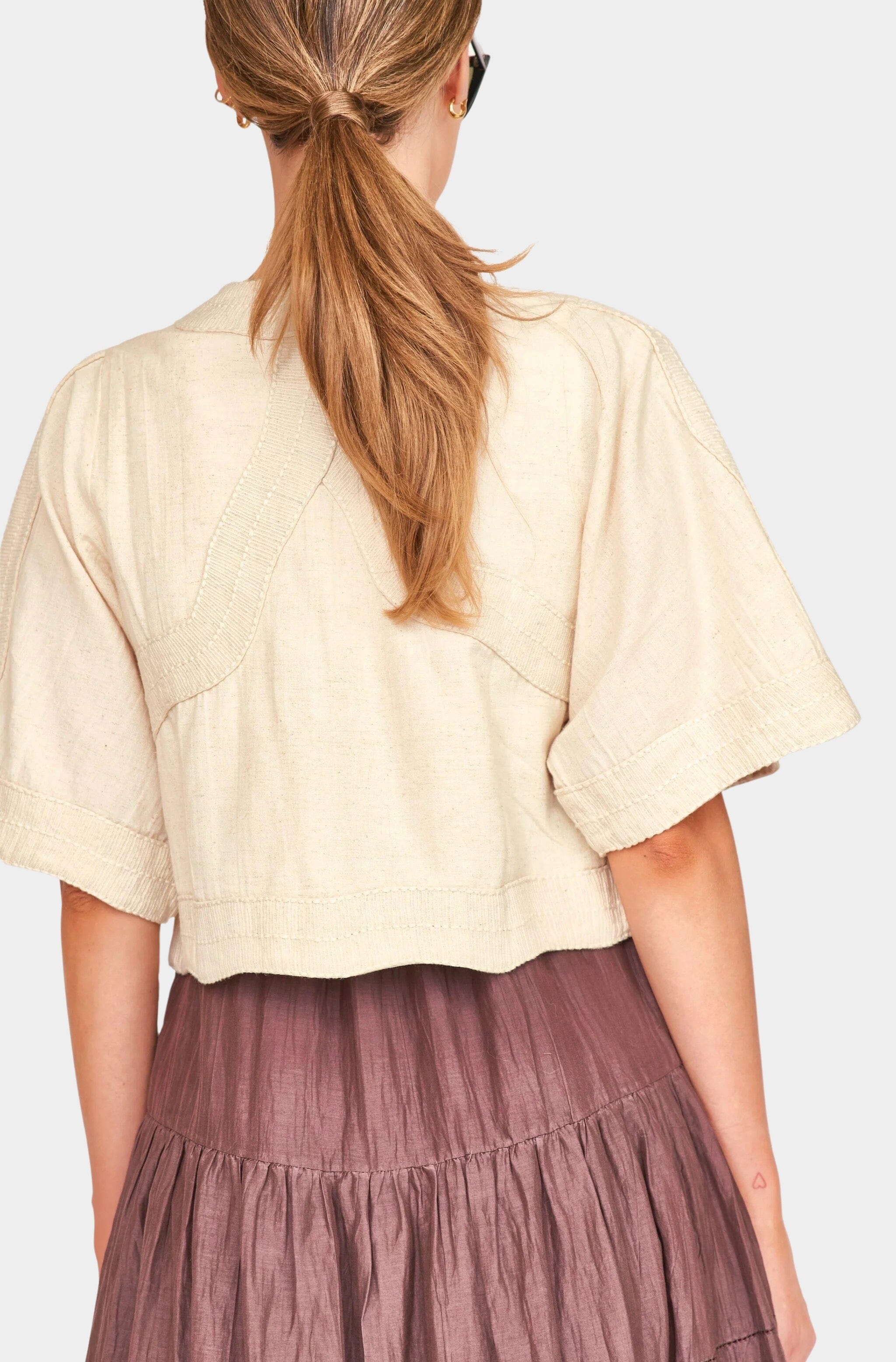 Mirth | Seychelles Top In Oat Fossil - SHOP YUCCA Shirts & Tops MIRTH - YUCCA 