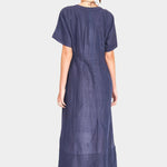 cotton midi dress back view relaxed fit ankle length shop yucca denver