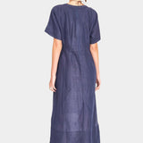 cotton midi dress back view relaxed fit ankle length shop yucca denver