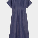 cotton midi dress full length front clean silhouette minimal style shop yucca denver