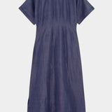 cotton midi dress full length front clean silhouette minimal style shop yucca denver