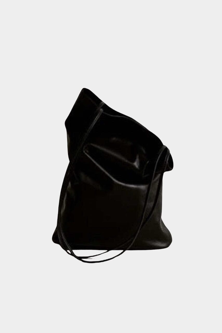 Modern Weaving - Slim Elongated Tote - Black - Handbags - YUCCA, women’s high quality bags, minimalist leather bags.