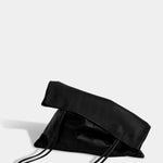 Modern Weaving Slim Lamb Sak Black in Italian lamb leather with soft drape and ultra-slim shoulder straps
