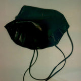 Modern Weaving Slim Lamb Sak Black laid flat highlighting unstructured shape and smooth leather finish