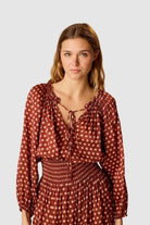 Natalie Martin | Ashley Top In Polkadot Cappuccino - SHOP YUCCA Shirts & Tops NATALIE MARTIN - YUCCA 