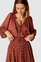 Natalie Martin | Ashley Top In Polkadot Cappuccino - SHOP YUCCA Shirts & Tops NATALIE MARTIN - YUCCA 