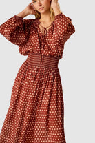 Natalie Martin | Ashley Top In Polkadot Cappuccino - SHOP YUCCA Shirts & Tops NATALIE MARTIN - YUCCA 