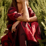 Natalie Martin - Bella Skirt - Ament Snake Oxblood - Skirts - YUCCA, women’s elevated skirts, clothing boutiques near me.
