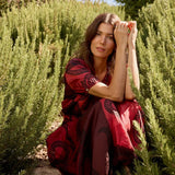 Natalie Martin - Bella Skirt - Ament Snake Oxblood - Skirts - YUCCA, women’s elevated skirts, clothing boutiques near me.